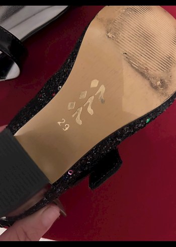 Kız Çocuk Siyah Simli Goth Babet 29 no - Görsel 3