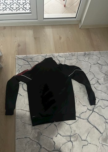 Orjinal Milan Puma Erkek Siyah Fermuarlı Spor Sweatshirt - Görsel 4