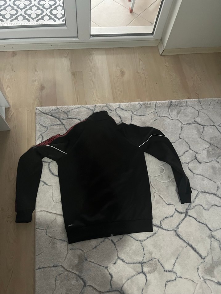 Orjinal Milan Puma Erkek Siyah Fermuarlı Spor Sweatshirt - Görsel 4