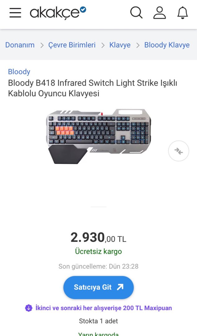 Bloody Renkli LED ışıklı oyun klavyesi - Görsel 4