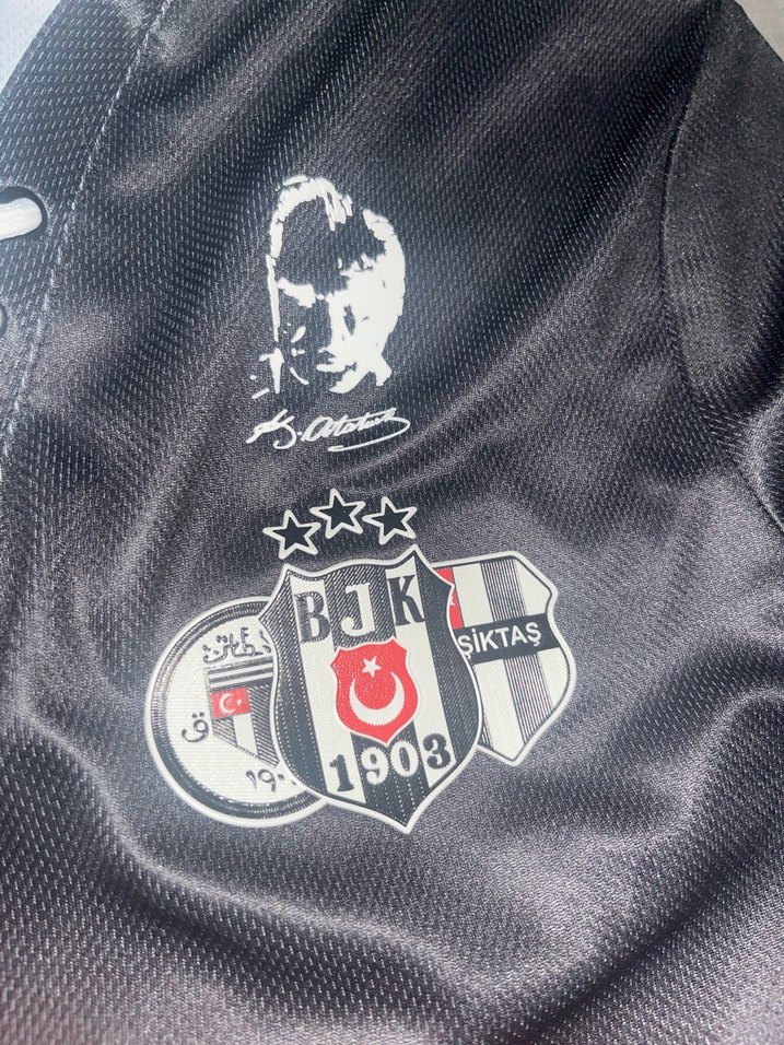 100. YılSiyah Beyaz Beşiktaş Kısa Kollu Forma - Görsel 2