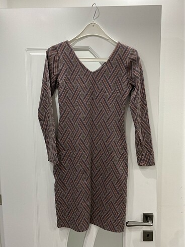 Uzun kollu esnek yumuşacık elbise - Görsel 2