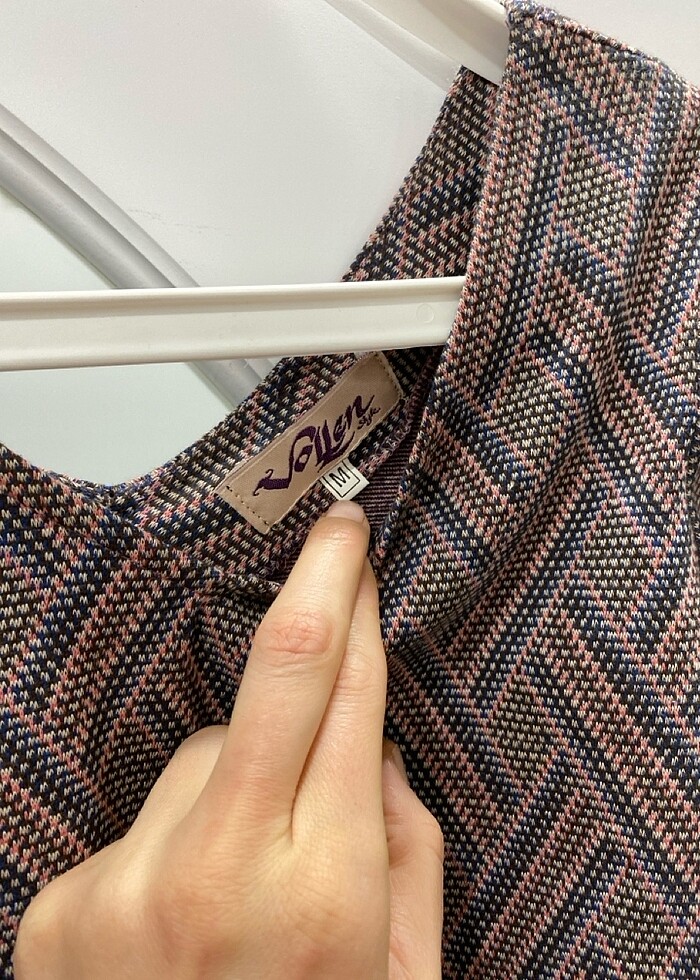 Uzun kollu esnek yumuşacık elbise - Görsel 3