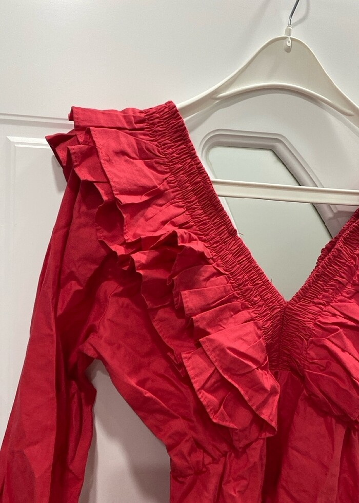 Volanlı bluz  hiç kullanılmadı ???? - Görsel 3