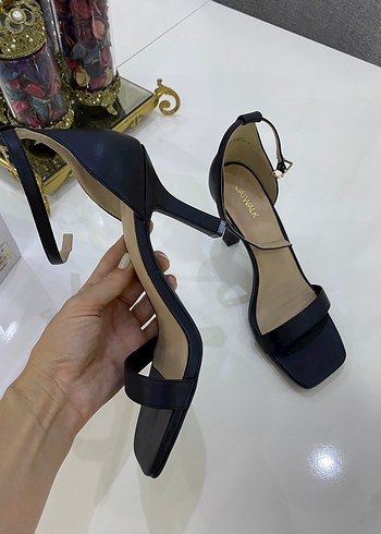 Klasik Siyah Stiletto Topuklu Kadın Sandalet - Görsel 7