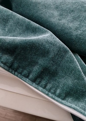 petrol yesili Kadife Yastık Kılıfı.4 adettir - Görsel 5