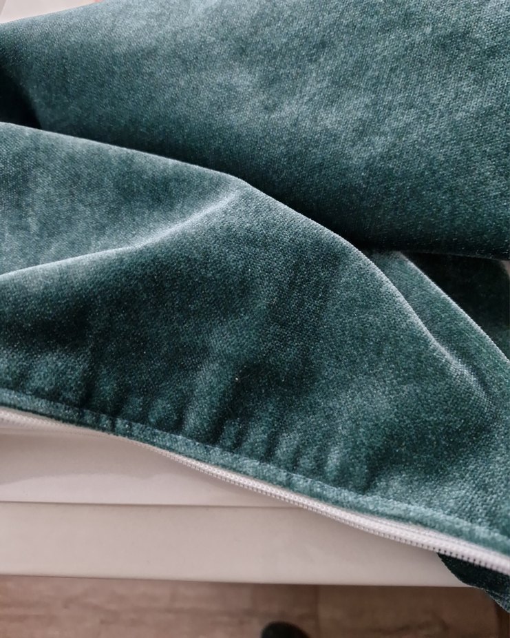 petrol yesili Kadife Yastık Kılıfı.4 adettir - Görsel 4