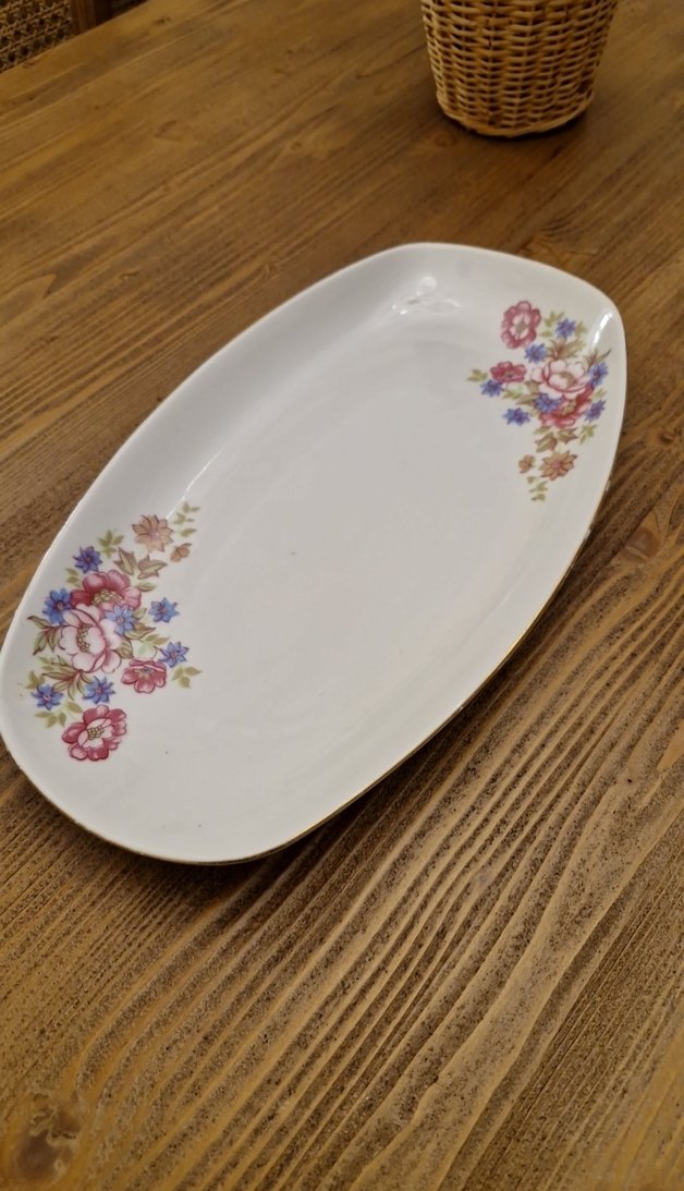 Pastel Çiçek Desenli Porselen Salata tabaı - Görsel 4