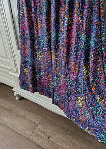 Renkli Batik Desenli Uzun Salaş Etek - Görsel 6