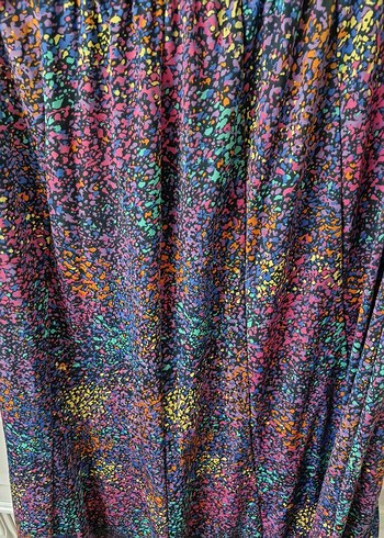 Renkli Batik Desenli Uzun Salaş Etek - Görsel 3