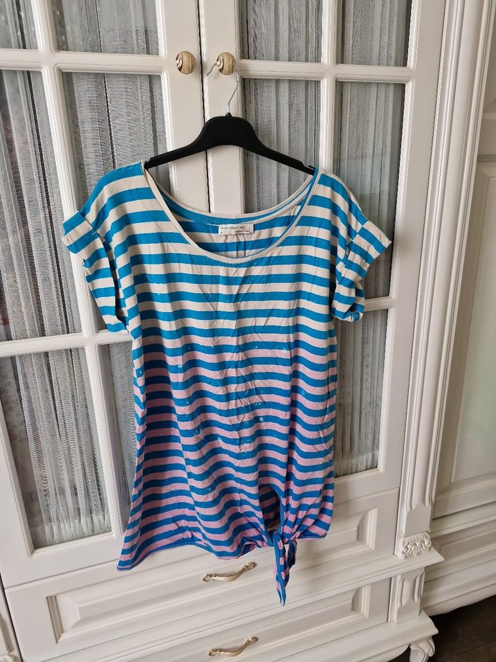 Mudo Collection Mavi cizgili penye bluz - Görsel 2