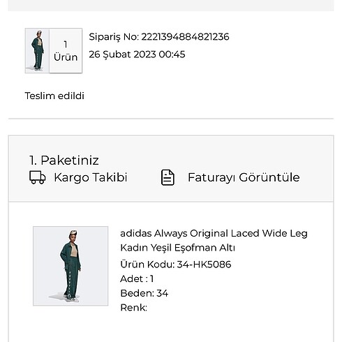 xs Beden yeşil Renk Adidas İpli Eşofman Altı