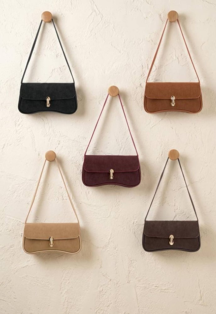 Klasik Paris Tarzı Bej Deri Kadın Çanta - Görsel 2