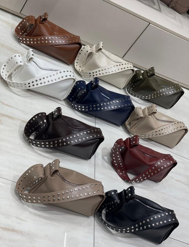 Kahverengi Nakışlı Deri Kadın Çanta - Görsel 3