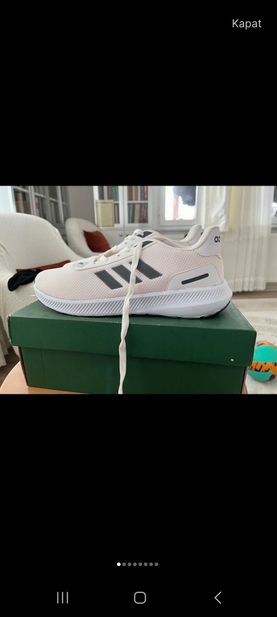 Adidas Beyaz Siyah Spor Ayakkabı — görsel 6/7