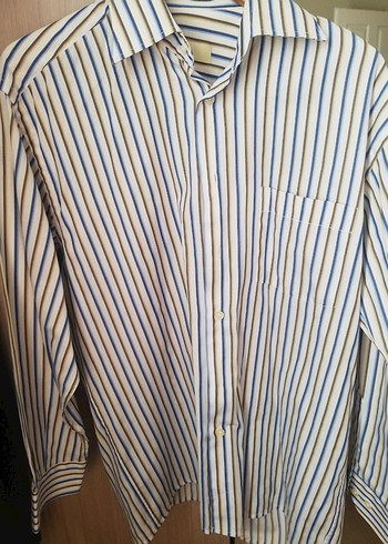 Uzun Kollu Çizgili Erkek Gömlek - Görsel 2