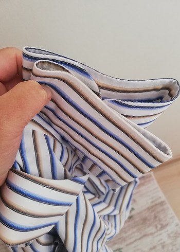 Uzun Kollu Çizgili Erkek Gömlek - Görsel 6