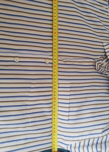 Uzun Kollu Çizgili Erkek Gömlek - Görsel 5