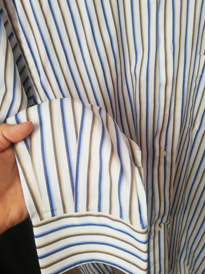 Uzun Kollu Çizgili Erkek Gömlek - Görsel 4