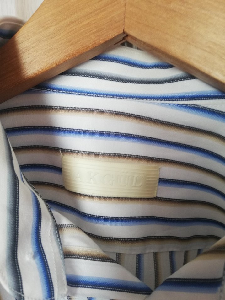 Uzun Kollu Çizgili Erkek Gömlek - Görsel 3