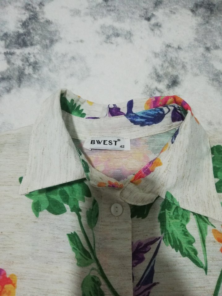 Çiçek Desenli Bohem Uzun Kollu Gömlek - Görsel 2