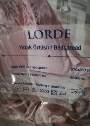LaLidya Home Pudra Baskılı Yatak Örtüsü - Görsel 6