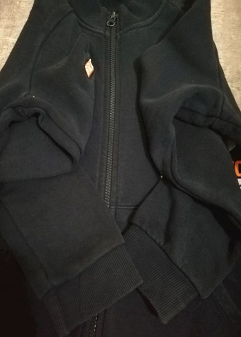 Erkek Çocuk Siyah Fermuarlı Sweatçeket - Görsel 2