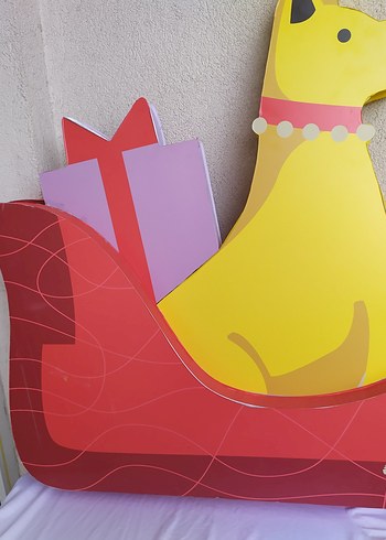 Renkli Sarı Köpek Figürlü Strafor Dekor 2 adet - Görsel 6