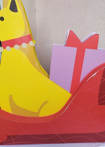 Renkli Sarı Köpek Figürlü Strafor Dekor 2 adet - Görsel 2