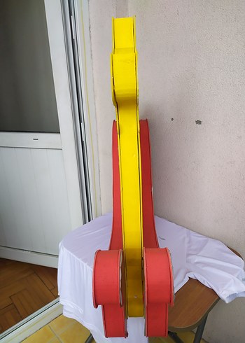 Renkli Sarı Köpek Figürlü Strafor Dekor 2 adet - Görsel 5