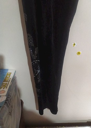 Siyah Süet Esnek Spor Kadın Taytı - Görsel 3