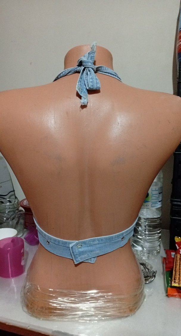 Mavi Mini Street Wear Bralet Tanga (500 takım) - Görsel 2