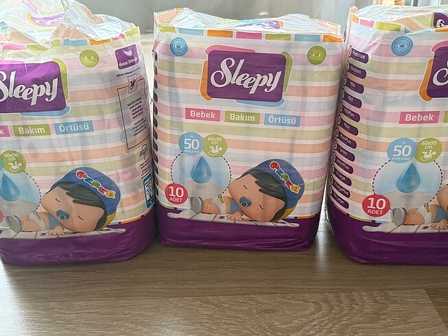 Sleepy Bebek bakım örtüsü 20 adet +7 adet açık paket hediye