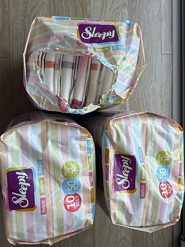 Sleepy Sleepy Bebek bakım örtüsü 20 adet +7 adet açık paket hediye