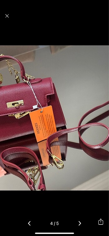 Beden bordo Renk Hermes model bordo çanta
