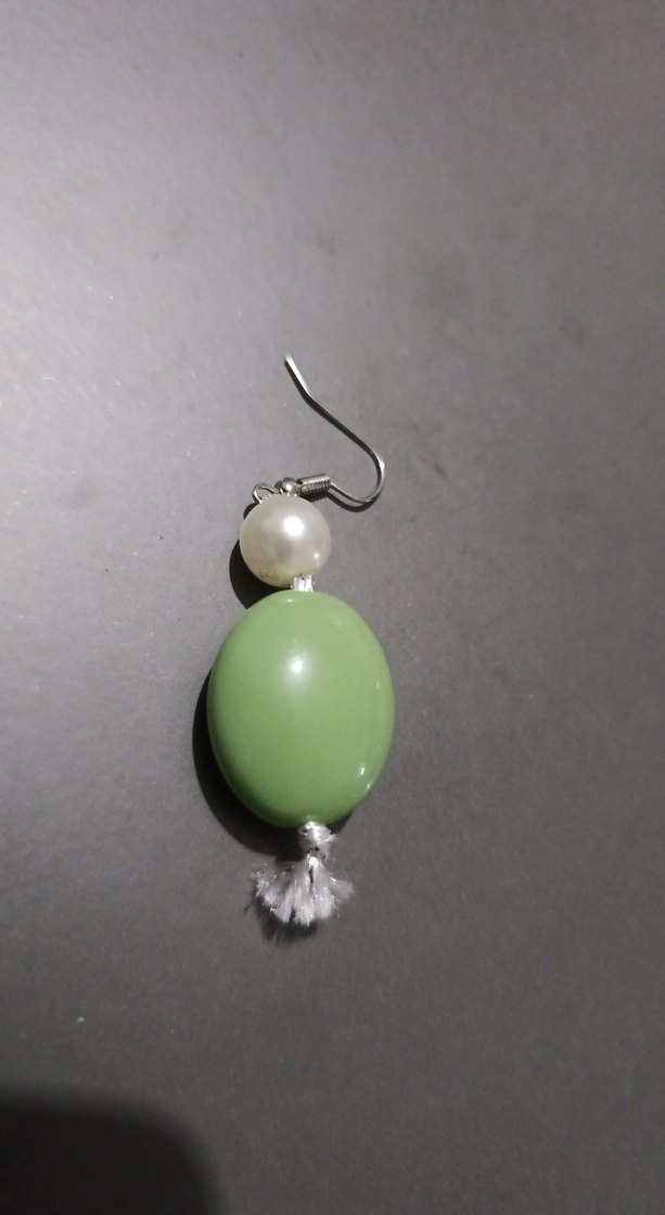 Yeşil Boncuklu Midi Kadın Küpe - Görsel 3