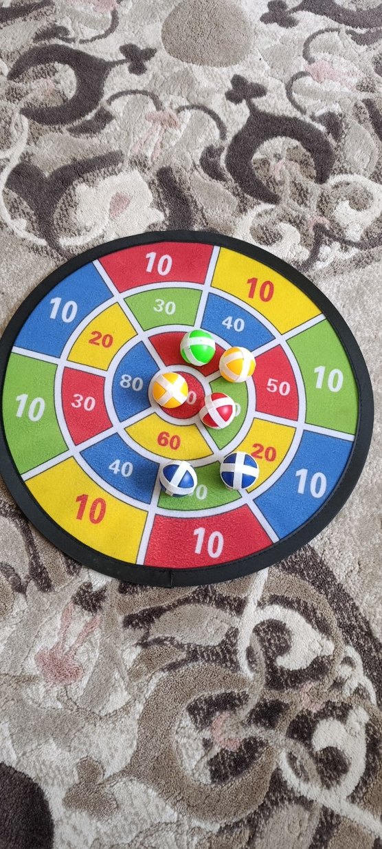Renkli Dart Tahtası ve Topları - Görsel 2