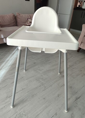 Ikea İKEA ANTİLOP BEYAZ 90 cm TEPSİLİ MAMA SANDALYESİ,CİFT TARAFLİ AN