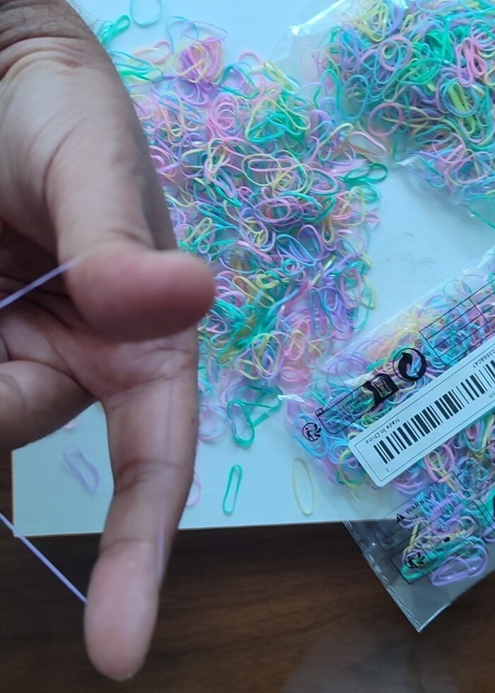 100 ADET RAHAT BOY RENKLİ SAÇ BANTLARİ - Görsel 3