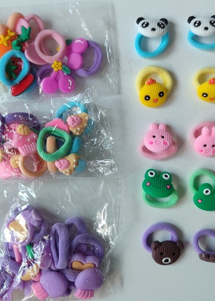 SEVİMLİ KIZIN ŞAÇ TOKALARI 5 ÇİFT 10 ADET - Görsel 2