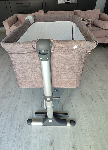 E BEBEK BABY PLUS SAFE SİDE ANNE YANI BEŞİK - KAHVERENGİ - Görsel 4