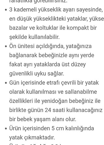 E BEBEK BABY PLUS SAFE SİDE ANNE YANI BEŞİK - KAHVERENGİ - Görsel 8