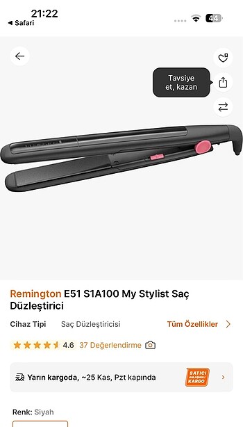 Tertemiz remington düzleştirici