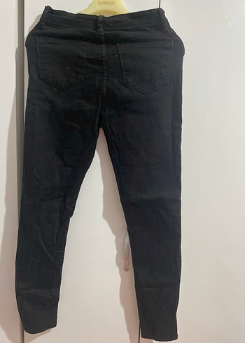 Siyah Dar Kesim Midi Kadın Kot Pantolon