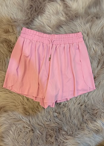 Kadın Pembe Mini Şort Rahat Kesim