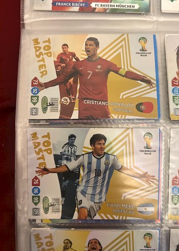 Cristiano Ronaldo ve Lionel Messi Futbol Kartları