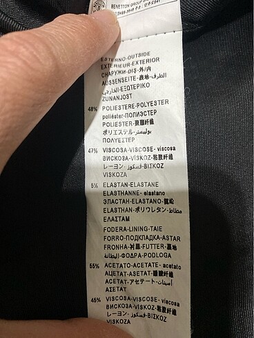42 Beden Benetton uzun blazer