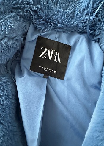 s Beden mavi Renk Zara Peluş Mont S beden