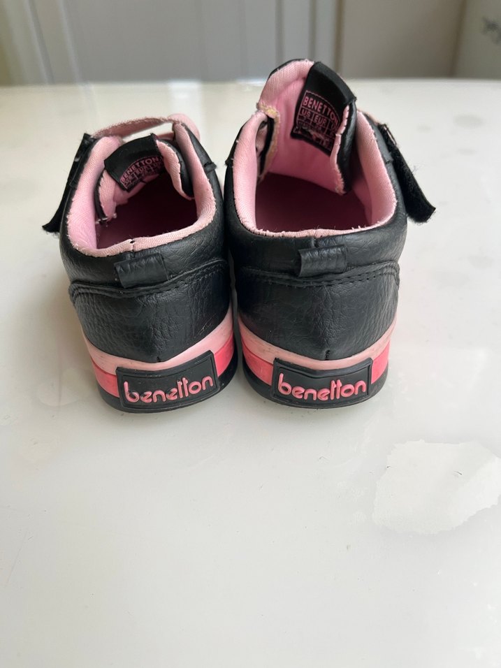 Kız Çocuk Siyah-Pembe Cırtlı Spor Ayakkabı - Görsel 2