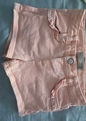4 Yaş Beden Kız Çocuk Pastel Renk Pamuklu Fırfırlı Şort zara 3-4 yaş